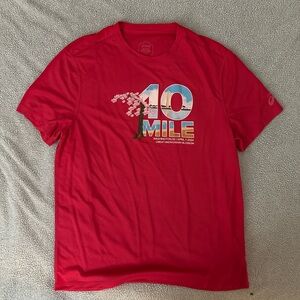 Asics Cherry Blossom Running Tech Shirt, L, EUC